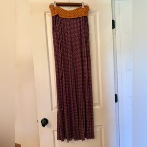 NATURAL LIFE Purple and Orange A-Line Skirt